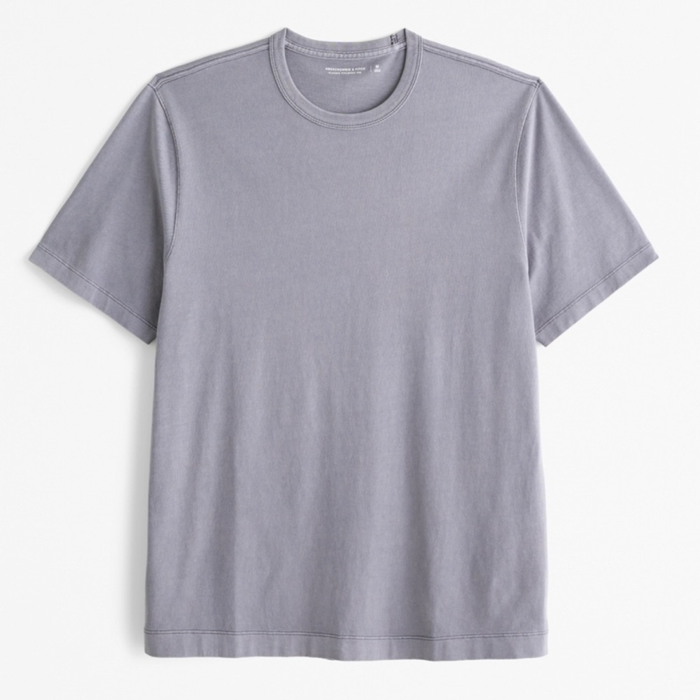 NWT! Abercrombie & Fitch - Classic Polished Tee - Blue Wash, Medium